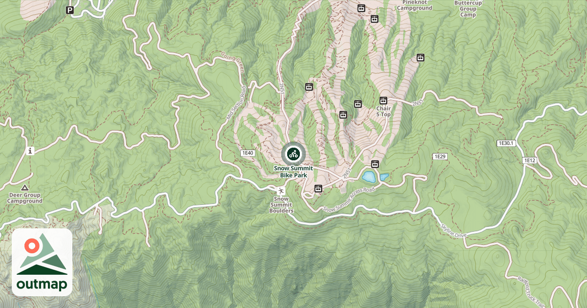 Map of Snow Summit Bike Park