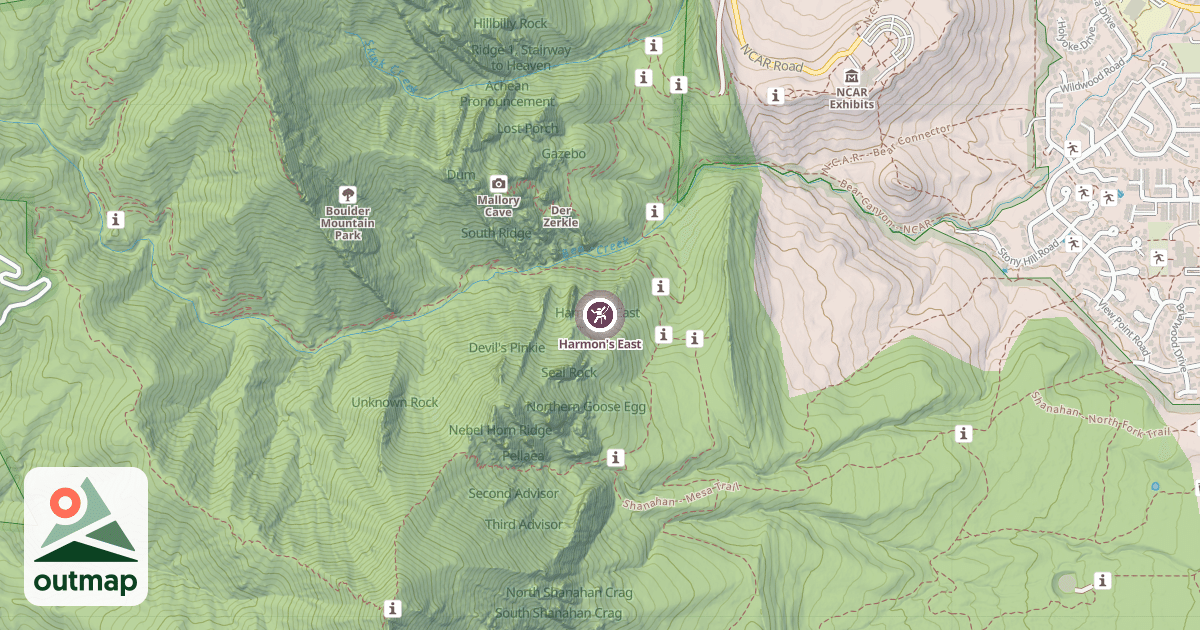 Map of Harmon's East
