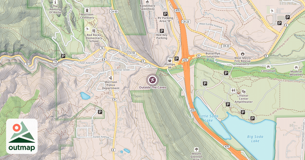Map of Outside The Caves
