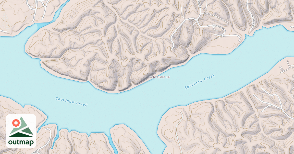 Map of Eucha Cuchie in Delaware