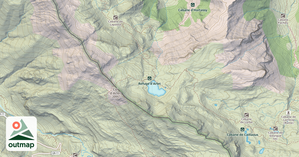 Map of Refuge d'Arlet
