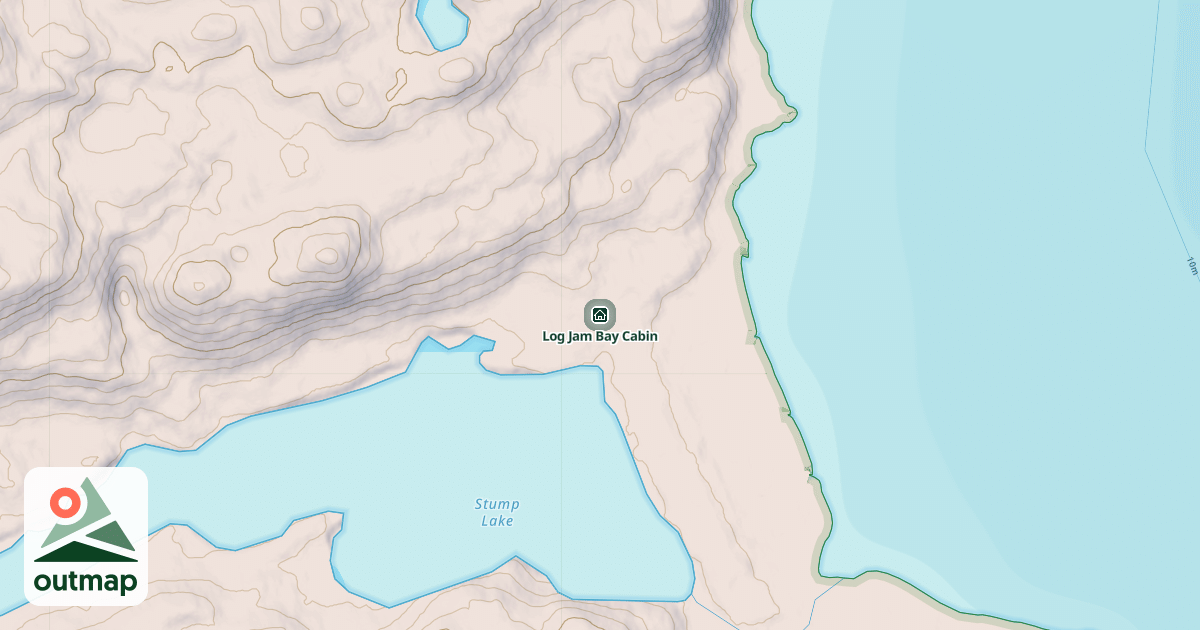 Map of Log Jam Bay Cabin