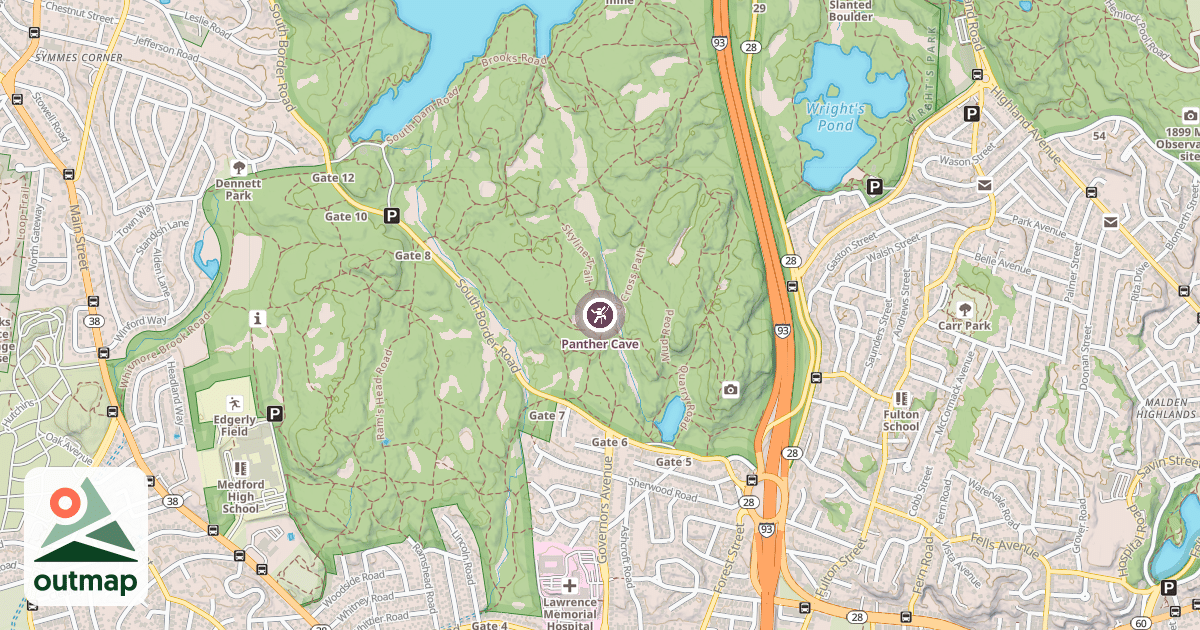 Map of Panther Cave