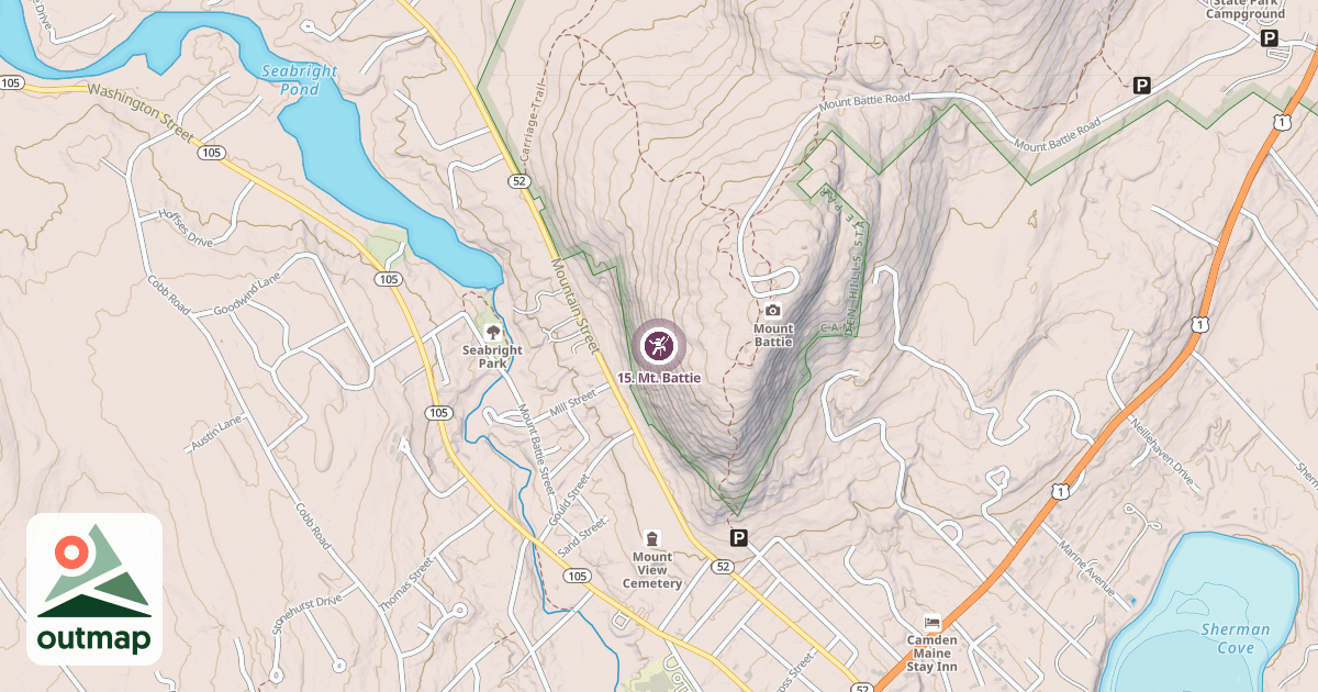 Map of 15. Mt. Battie