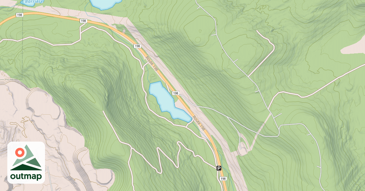 Map of Stationnement route 198