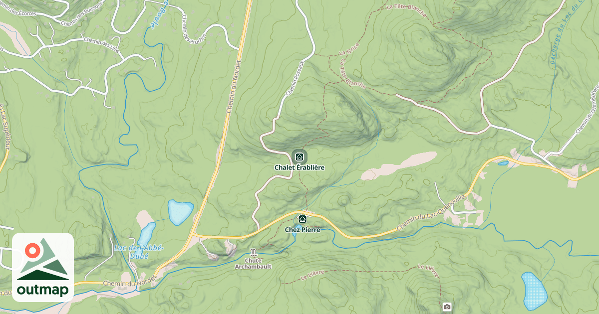 Map of Chalet Érablière