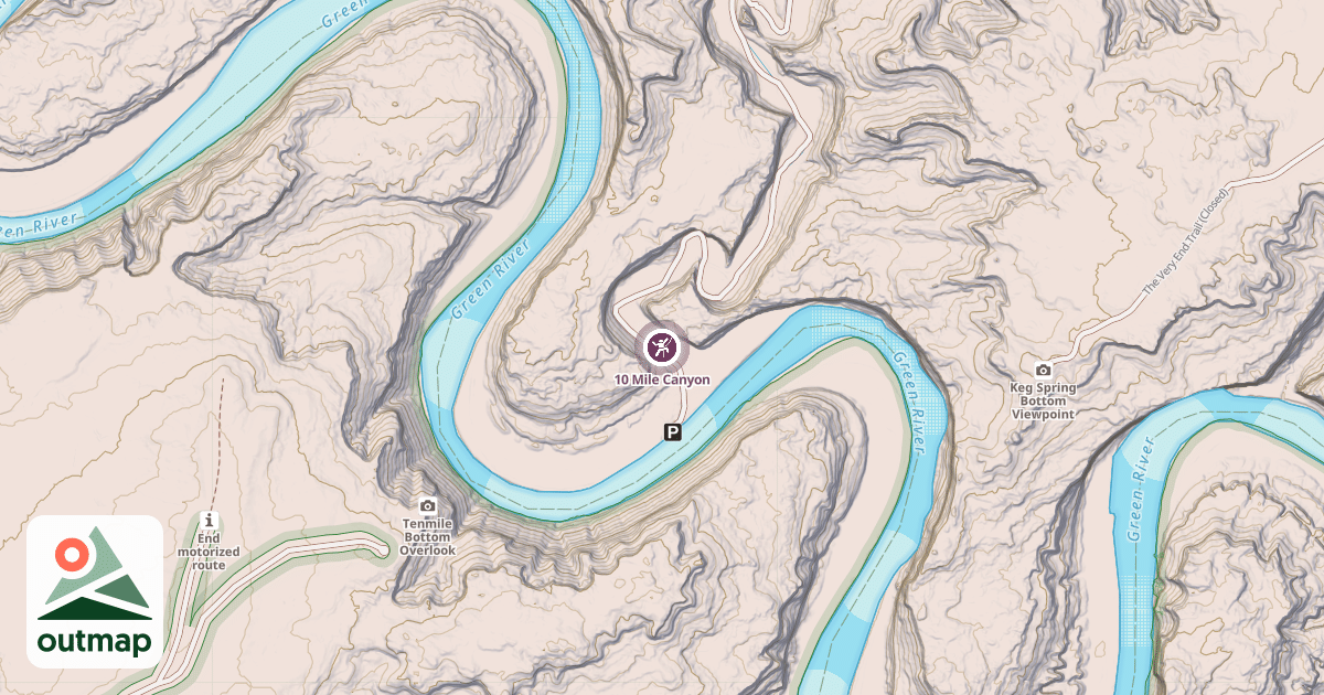 Map of 10 Mile Canyon