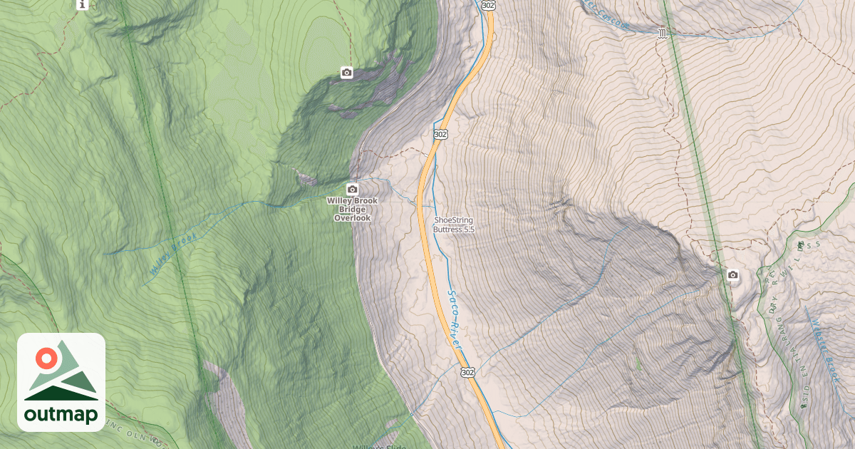 Map of ShoeString Buttress