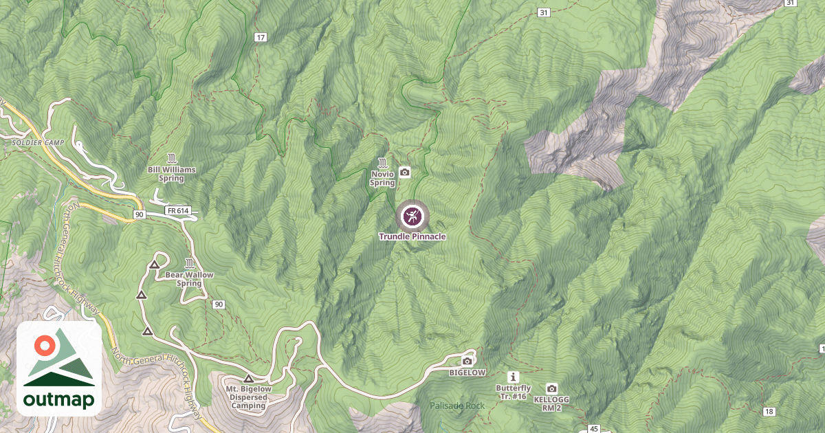 Map of Trundle Pinnacle