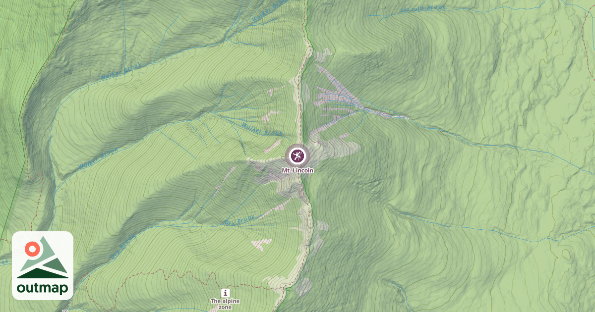 Map of Mt. Lincoln