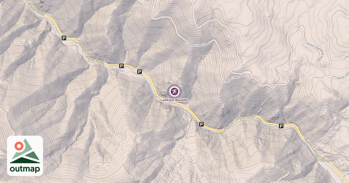 Map of Lookout Boulder