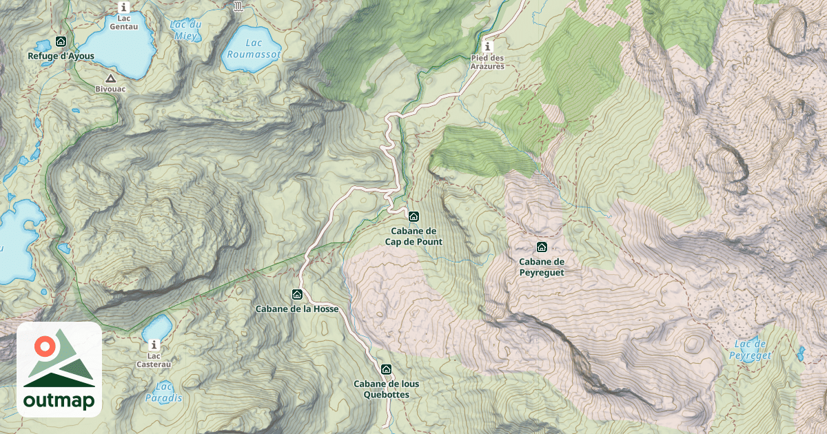 Map of Cabane de Cap de Pount