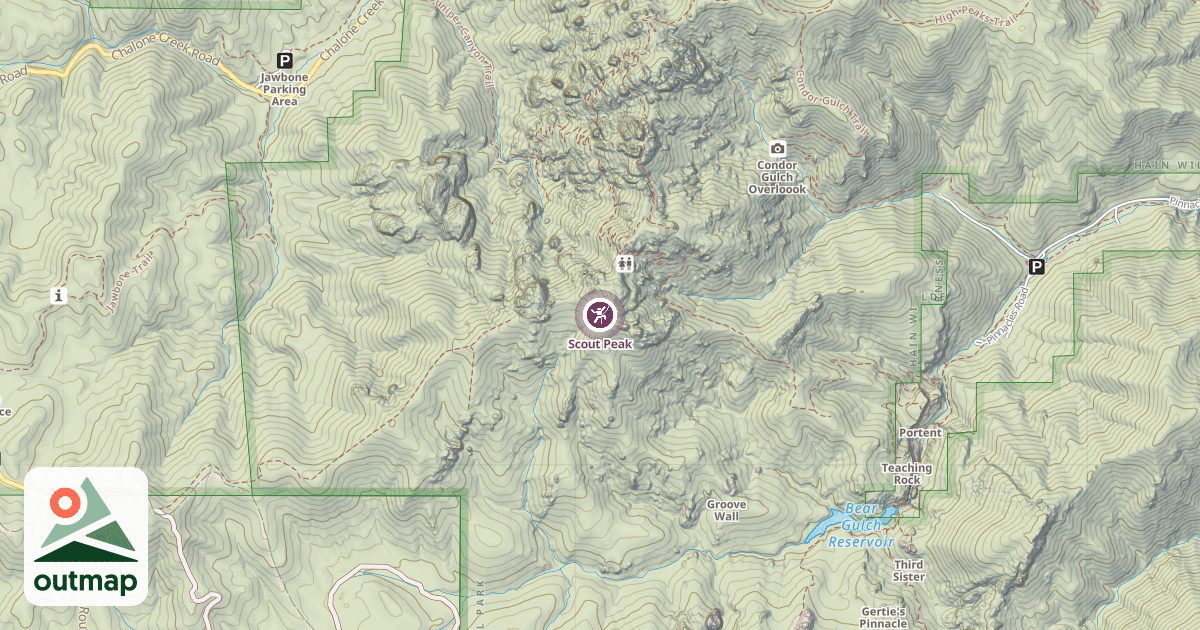Map of Scout Peak
