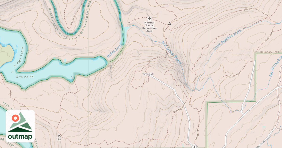 Map of Green in Atoka