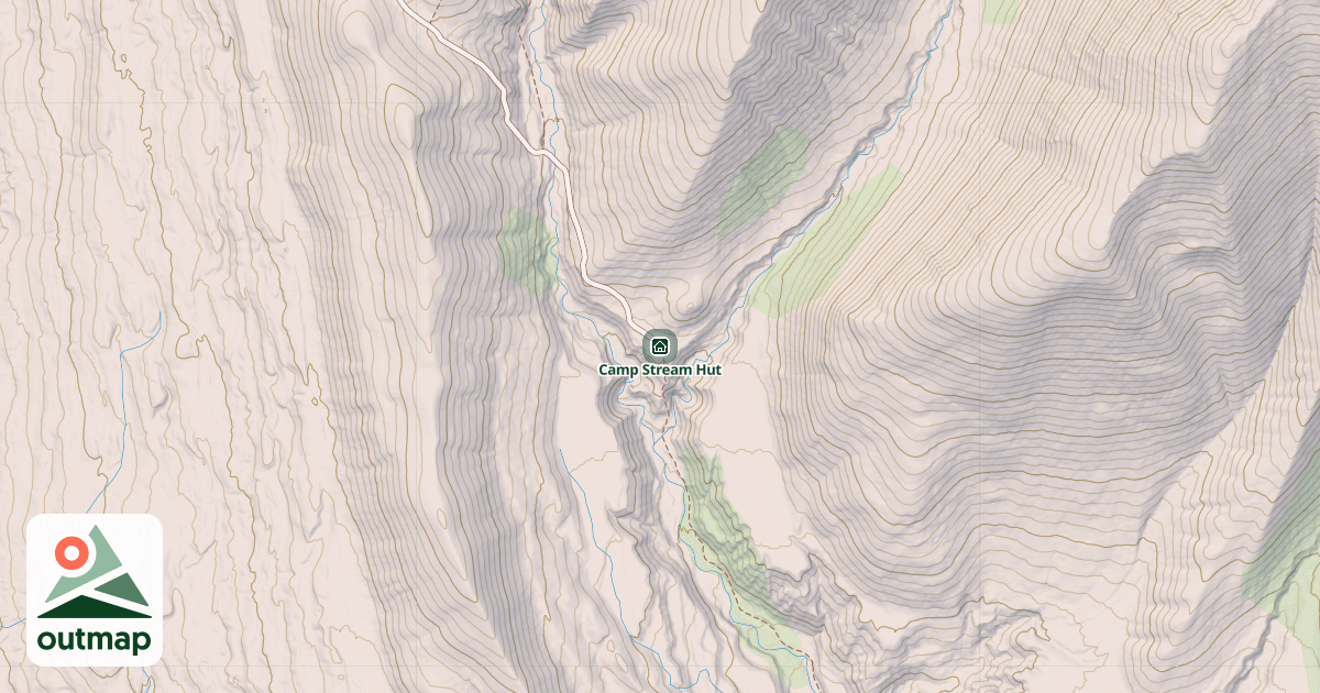 Map of Camp Stream Hut