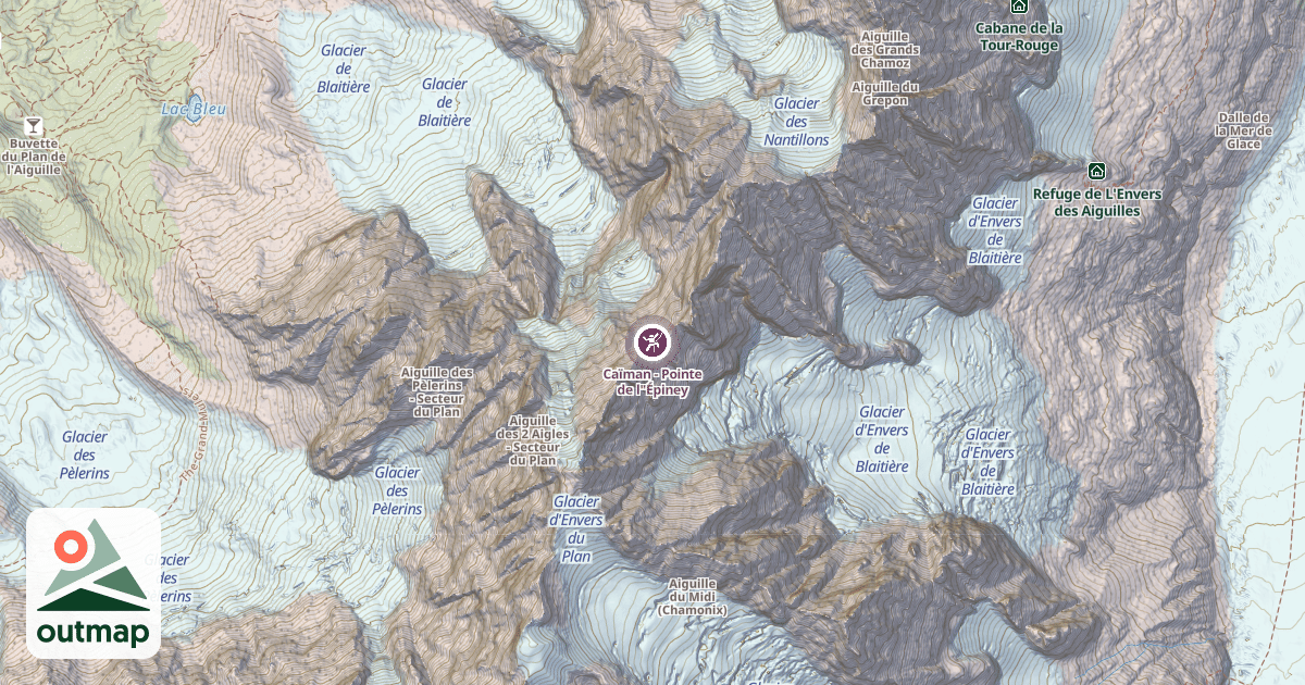 Map of Caïman - Pointe de l"Épiney