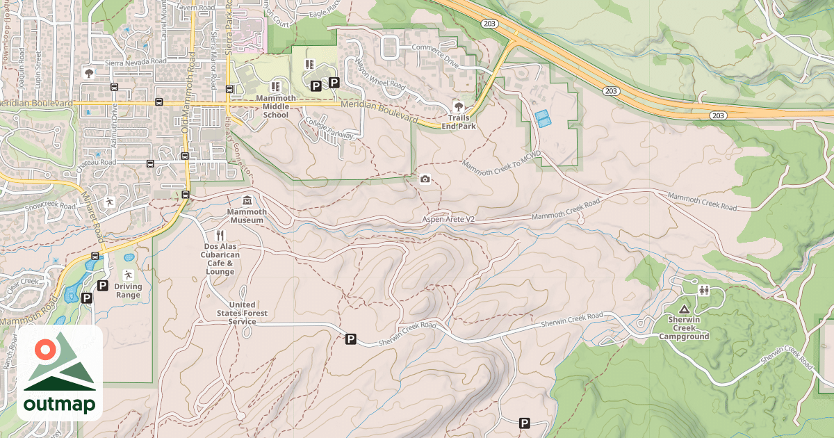 Map of Aspen Arete