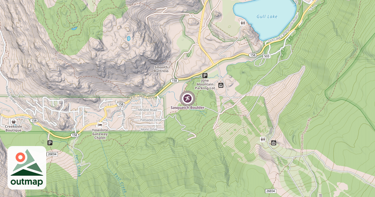 Map of Sasquatch Boulder