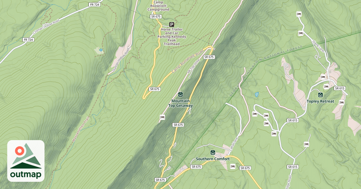 Map of Mountain Top Getaway
