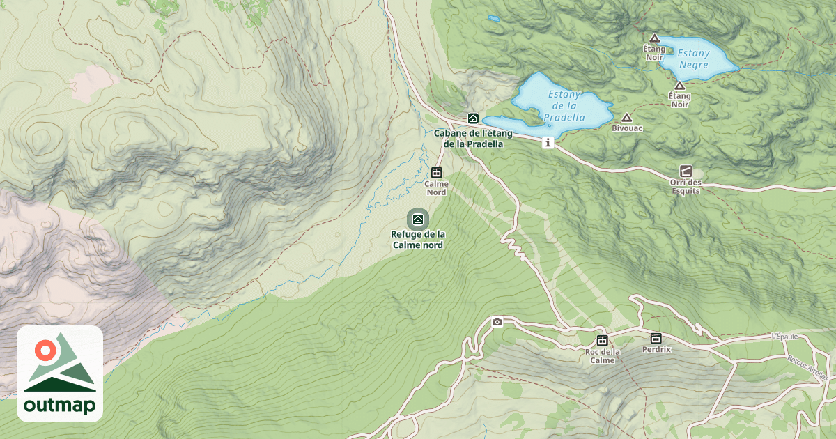 Map of Refuge de la Calme nord