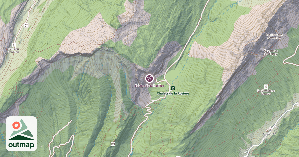 Map of Falaise de la Rosière