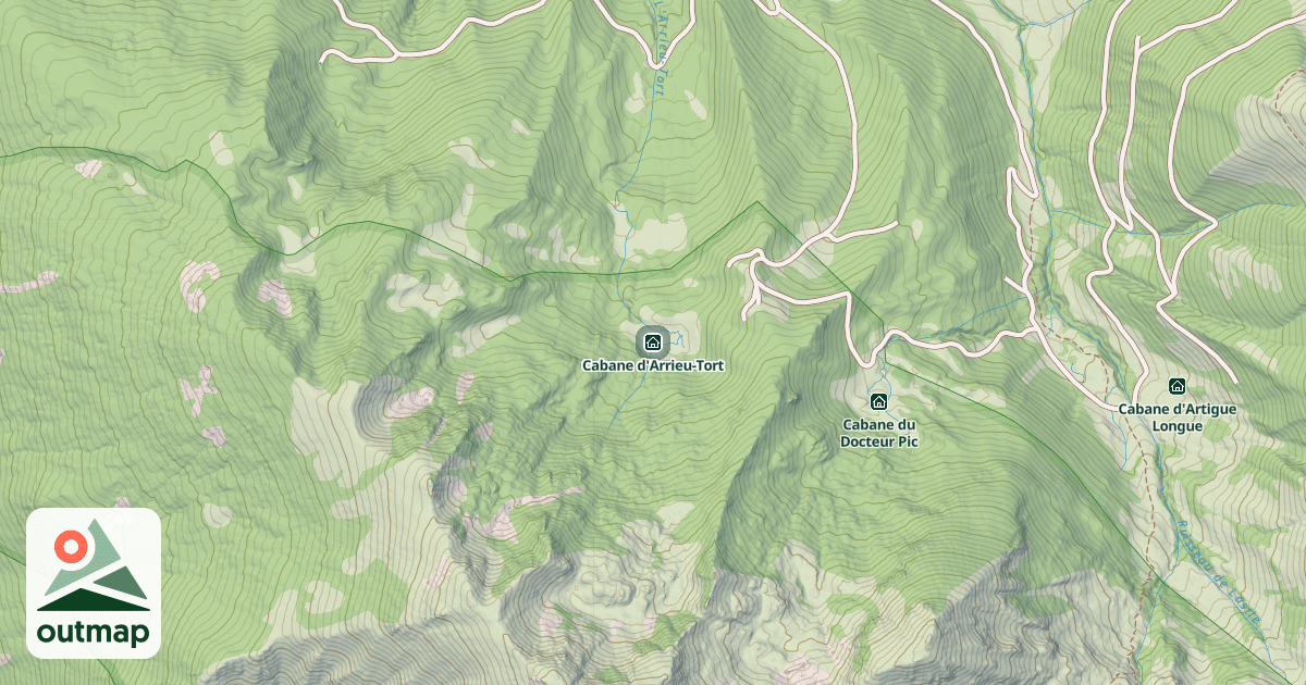 Map of Cabane d'Arrieu-Tort