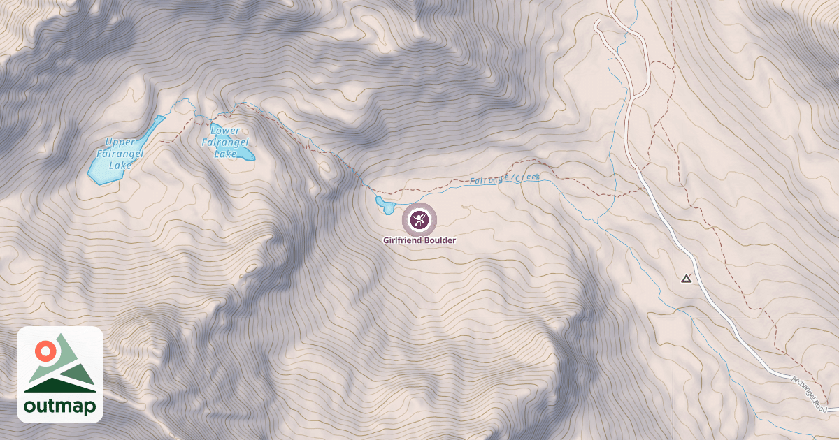 Map of Girlfriend Boulder