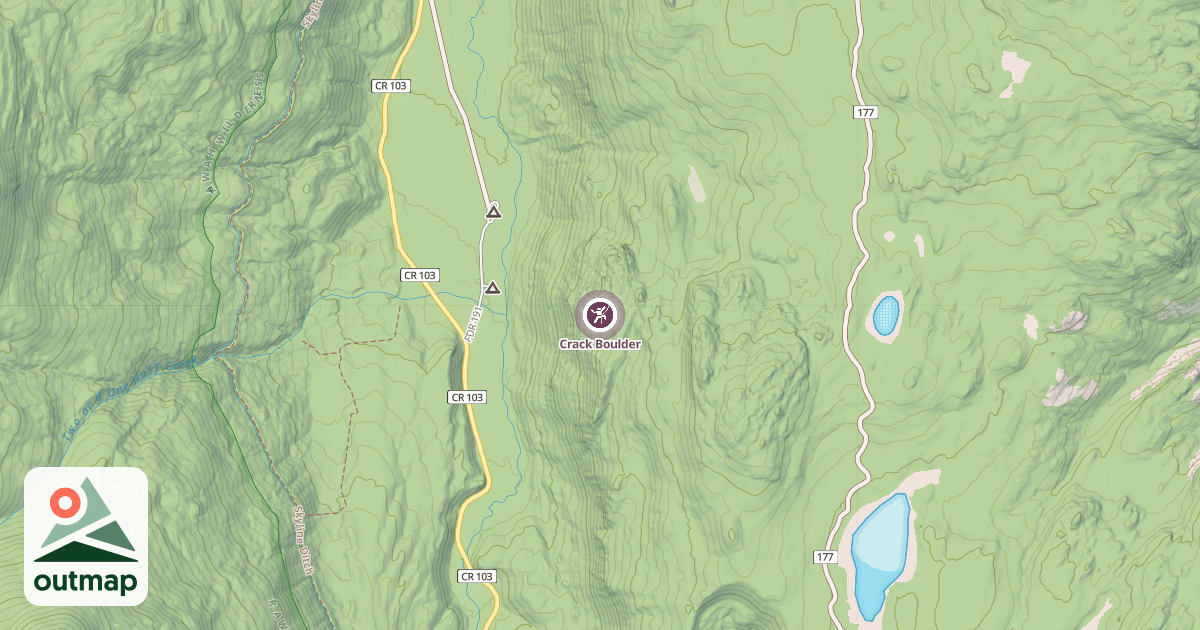 Map of Crack Boulder