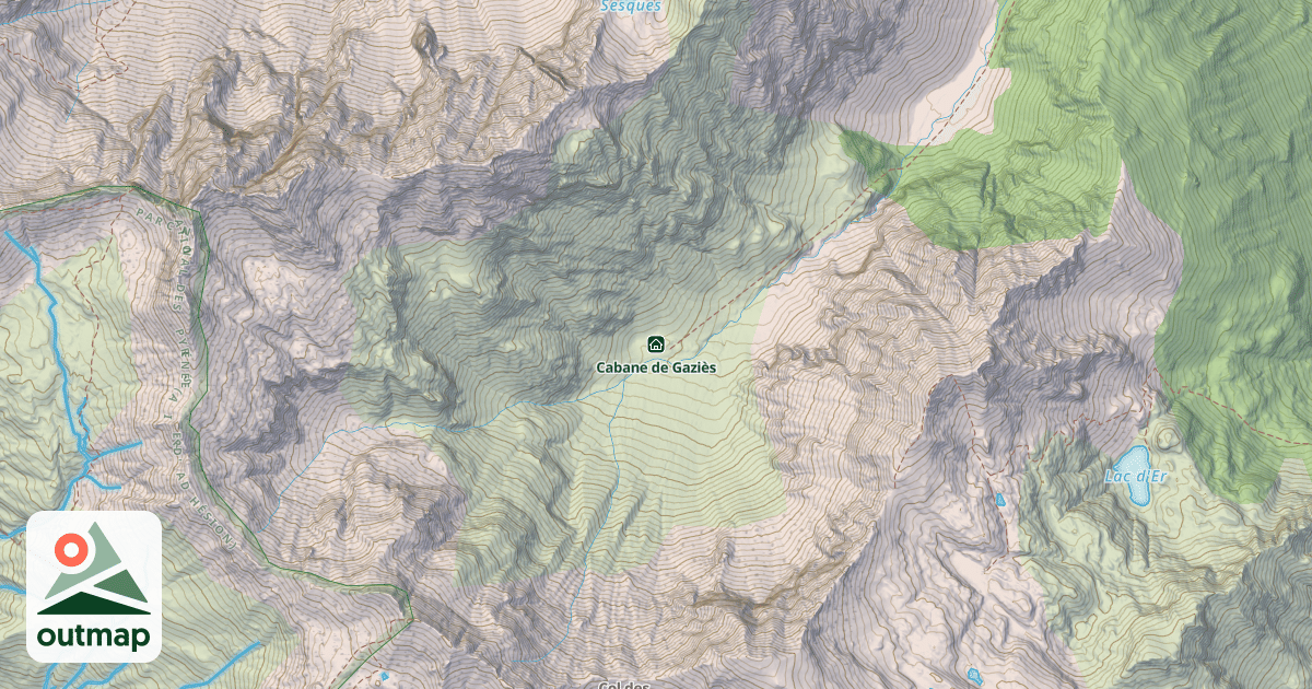 Map of Cabane de Gaziès