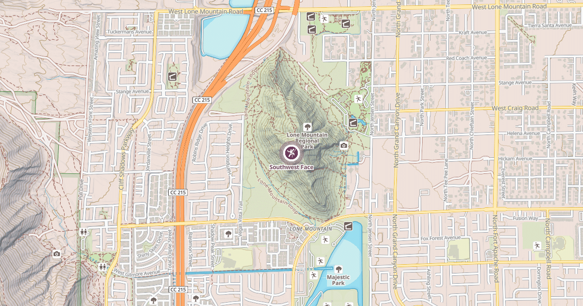 Map preview of Southwest Face