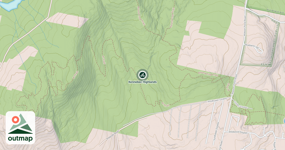 Map of Kennebec Highlands