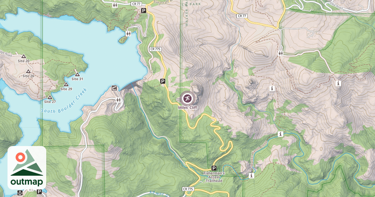 Map of Miles' Cliff