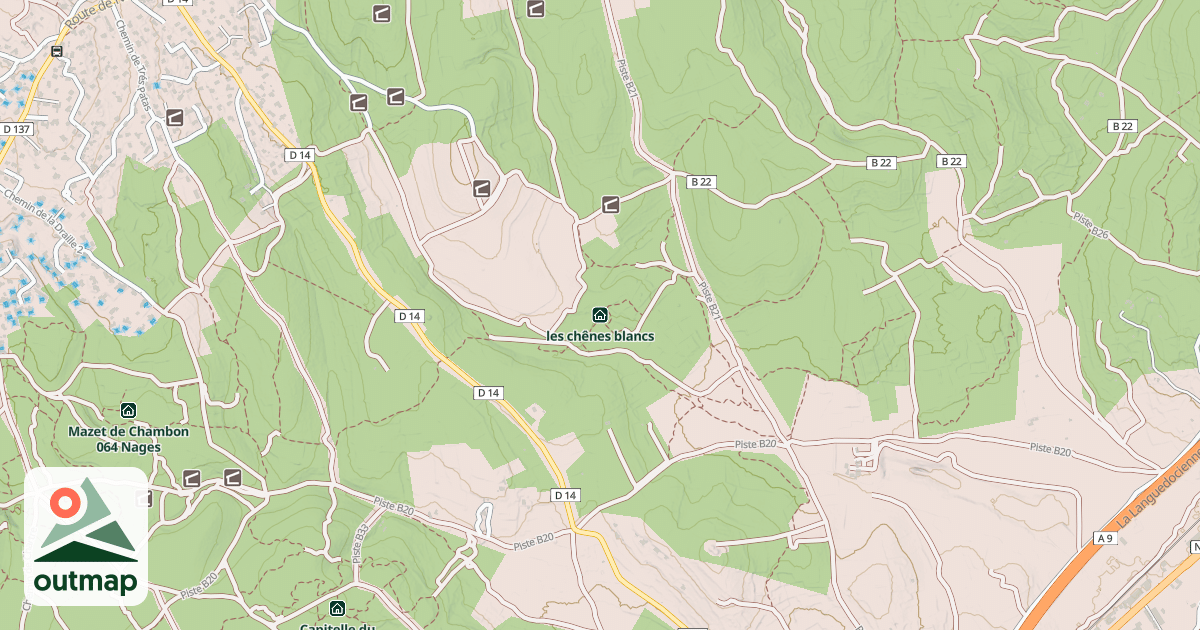 Map of les chênes blancs