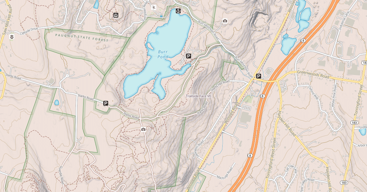 Map preview of Trailside Face