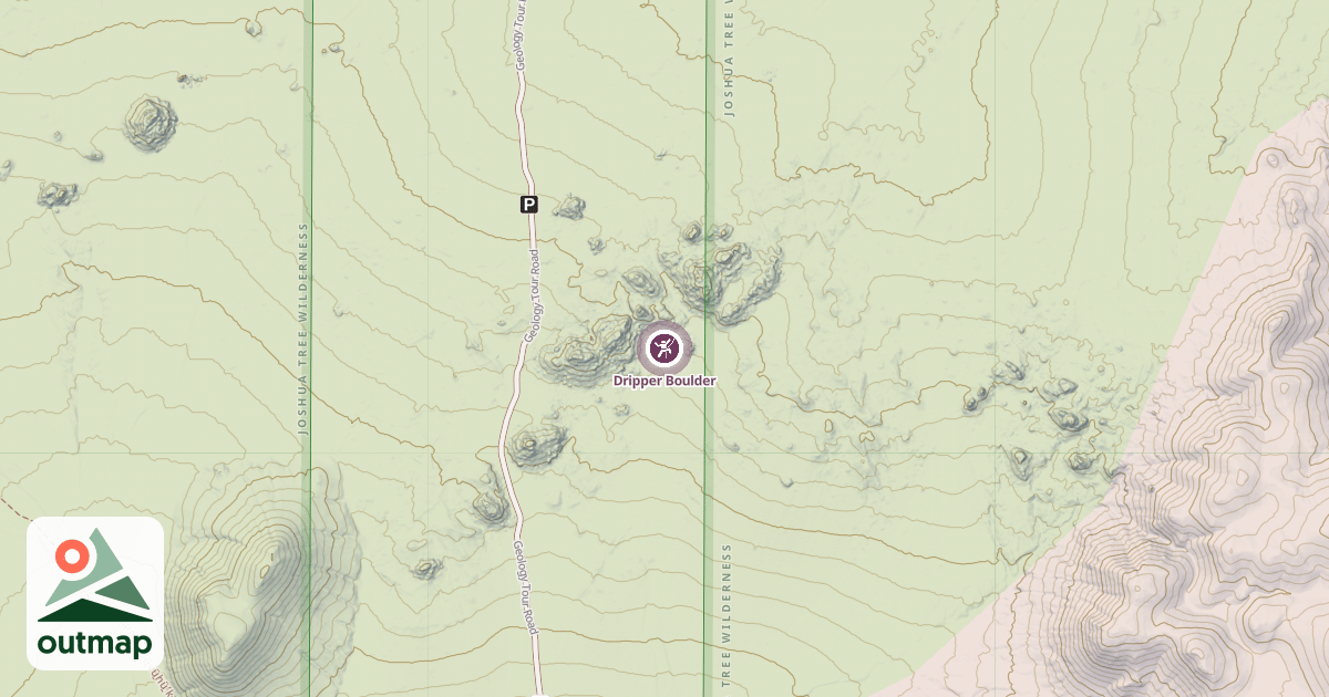 Map of Dripper Boulder