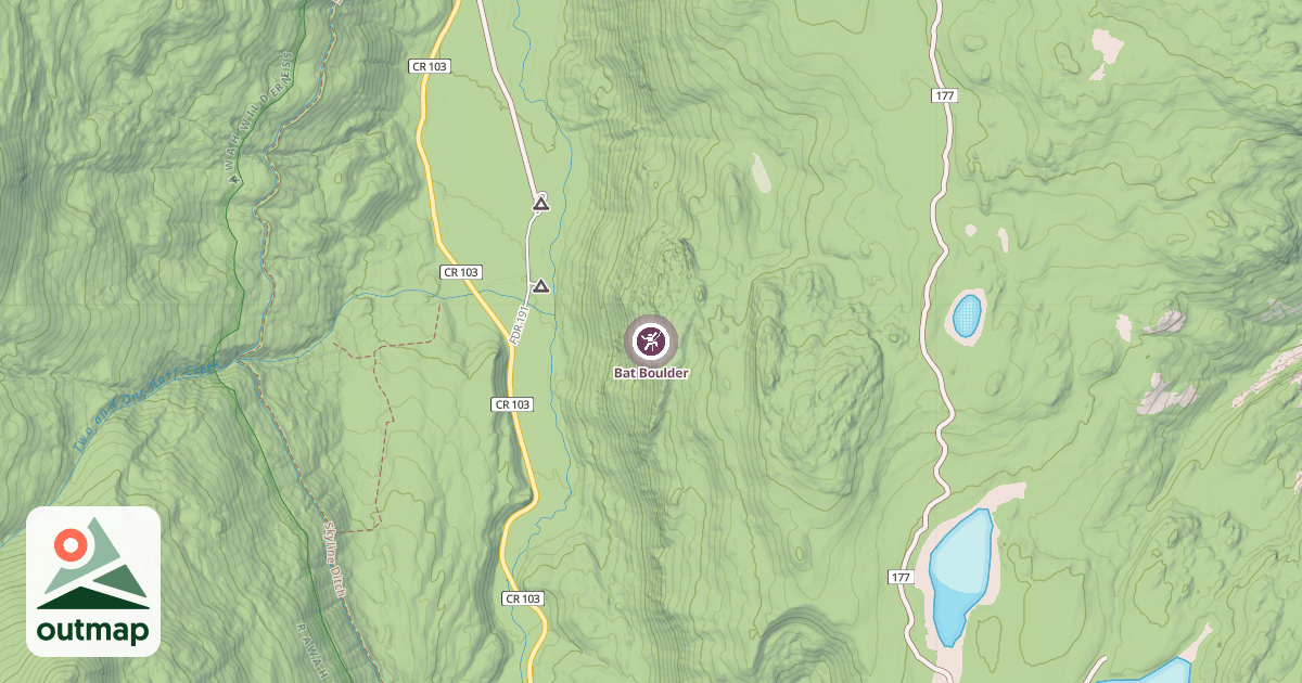 Map of Bat Boulder