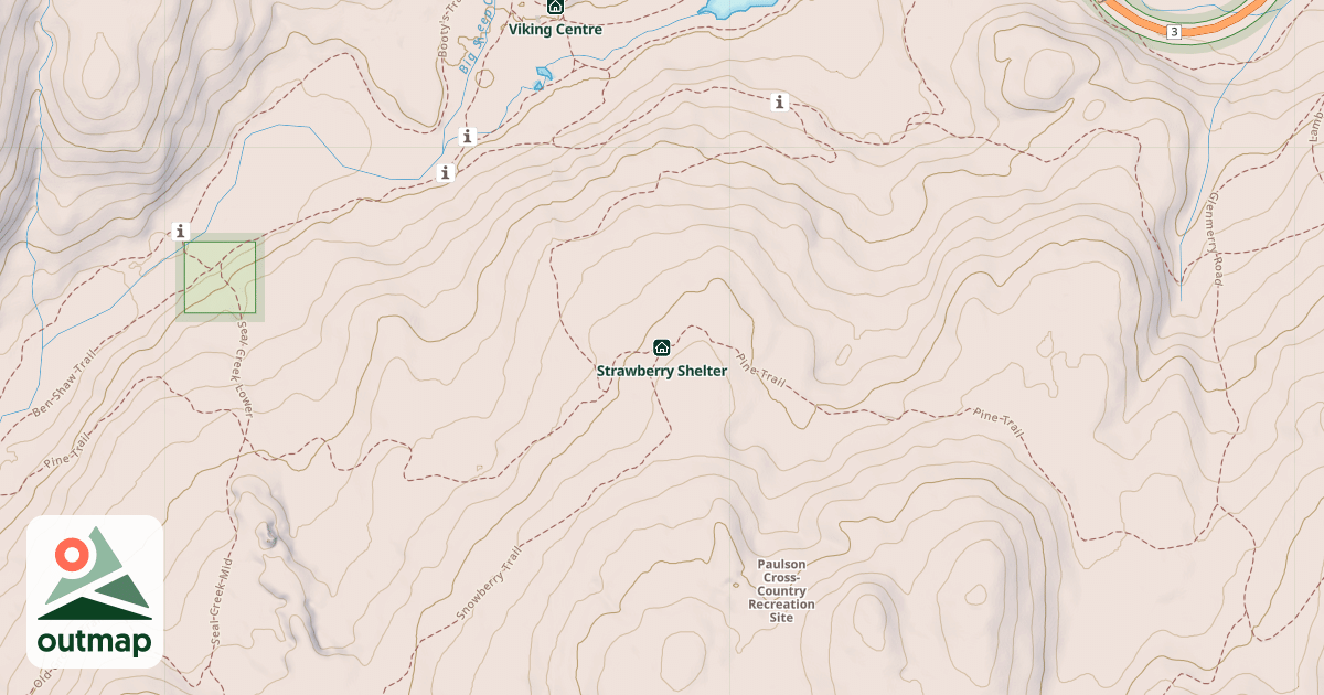 Map of Strawberry Shelter