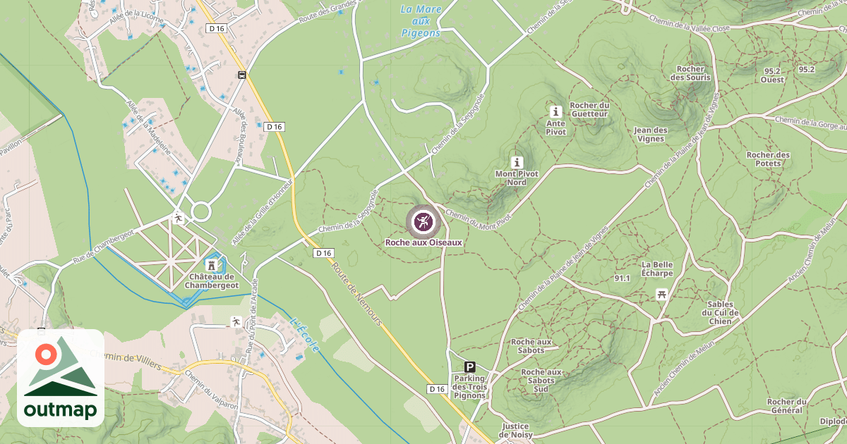 Map of Roche aux Oiseaux