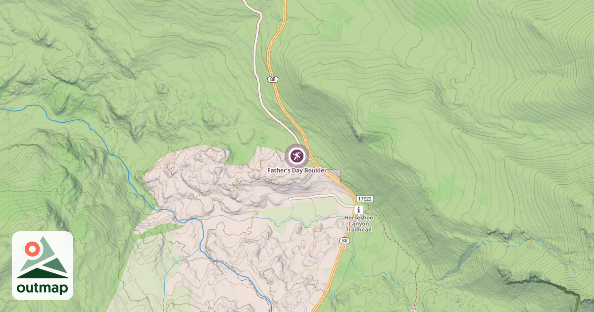 Map of Father's Day Boulder