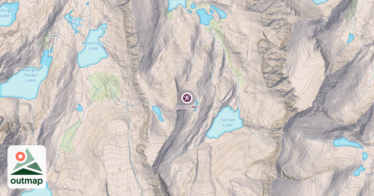 Map of Peak 12,486