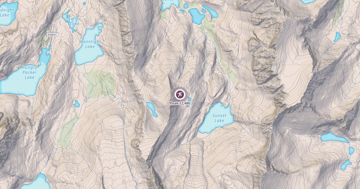 Map preview of Peak 12,486
