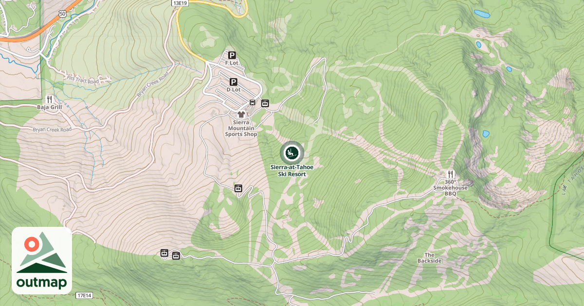 Map of Sierra-at-Tahoe Ski Resort