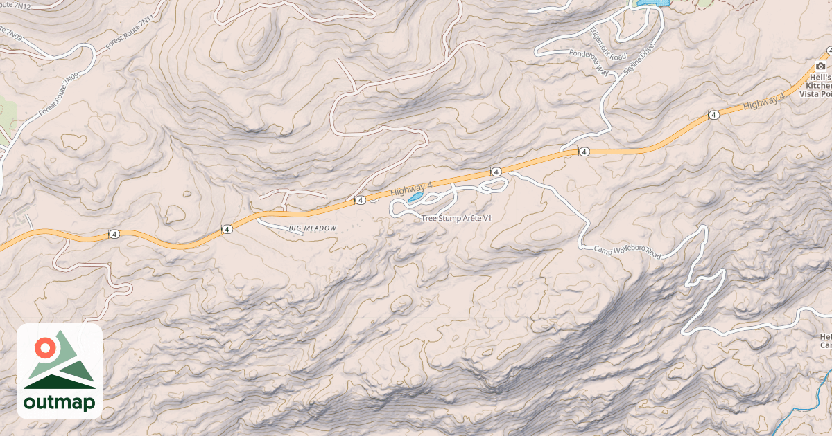 Map of Tree Stump Arête