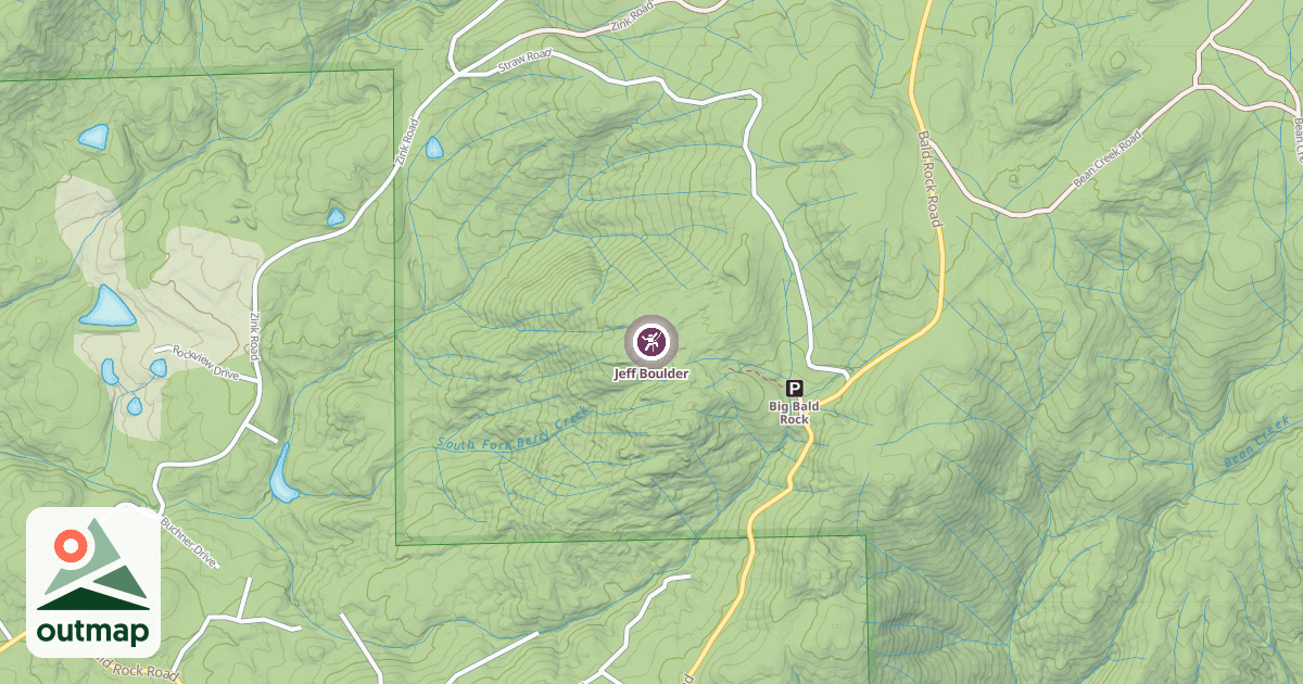 Map of Jeff Boulder