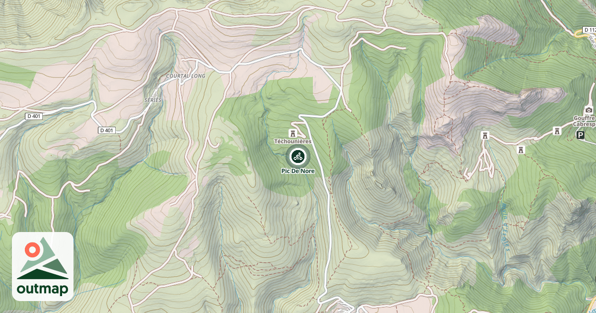 Map of Pic De Nore