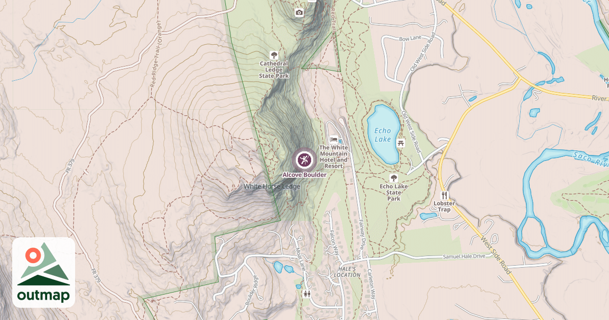 Map of Alcove Boulder