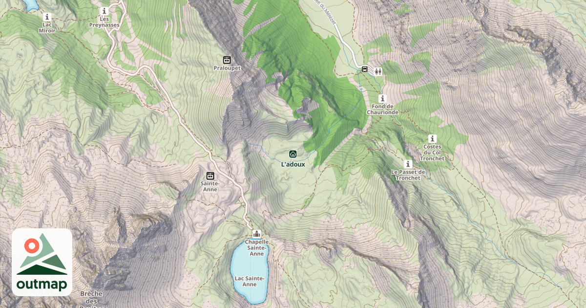 Map of L'adoux