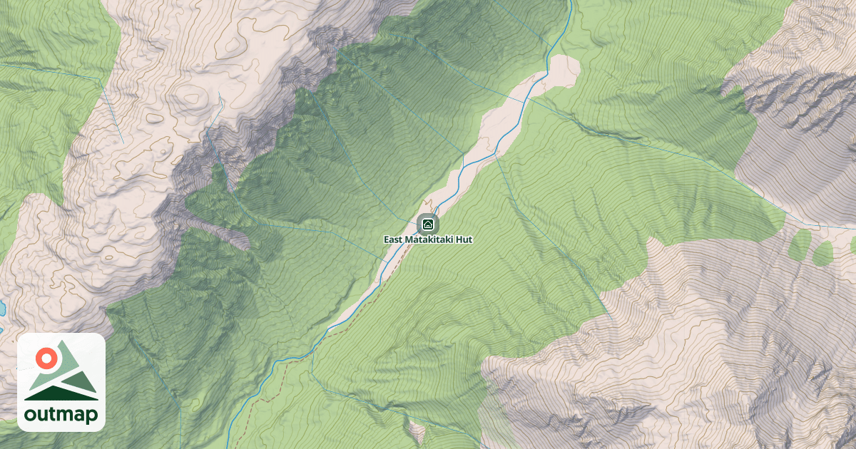 Map of East Matakitaki Hut