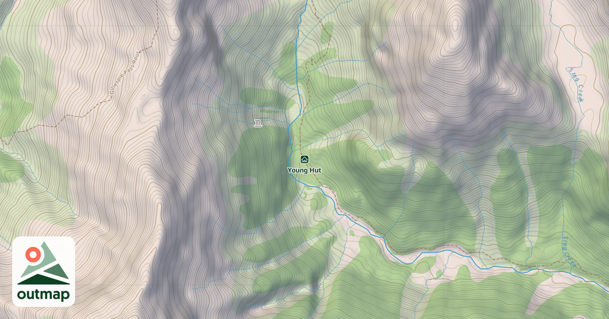 Map of Young Hut