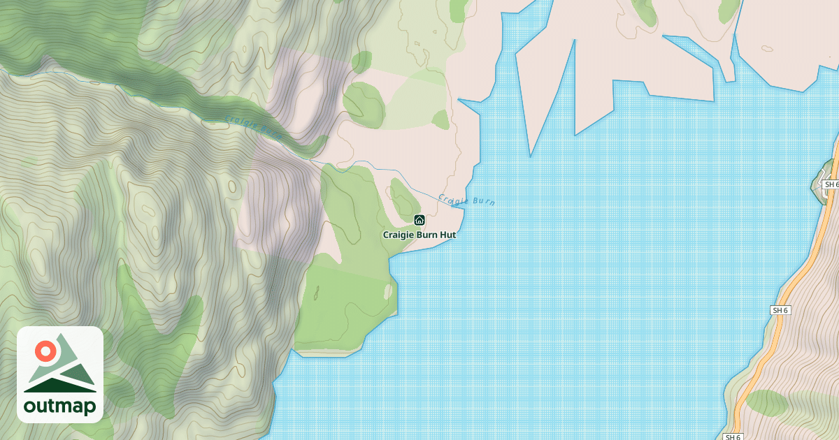 Map of Craigie Burn Hut